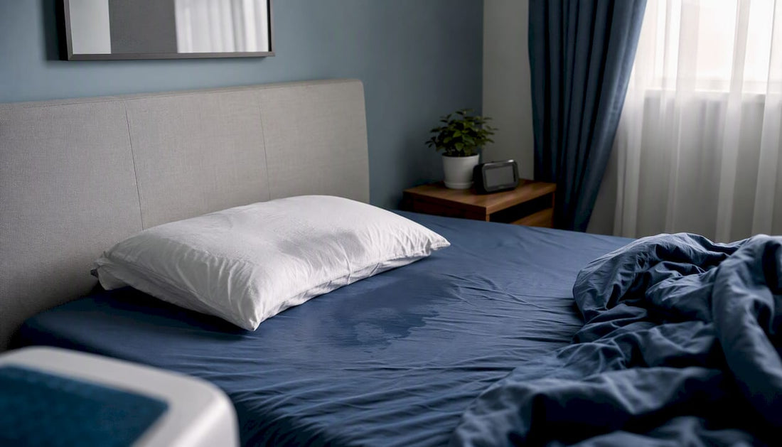 La almohada y las sábanas amanecieron mojadas en la zona donde apoyé el cuello.